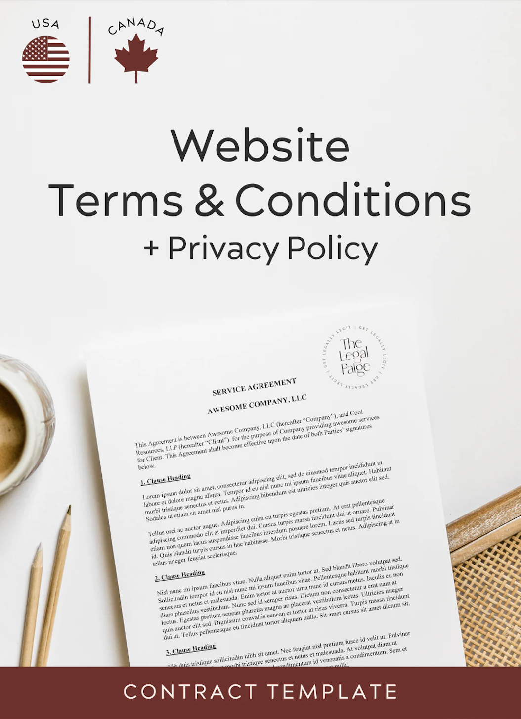 Website Terms & Conditions + Privacy Policy